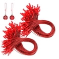 thumbnail image 2 of 100Pcs Christmas Ornament String Hanger, Christmas Ornaments Hanger String, Precut Ribbon Hooks with Snap Fastener, Christmas Hanging Accessories, Ideal for Christmas Tree Decorations Use, 2 of 4