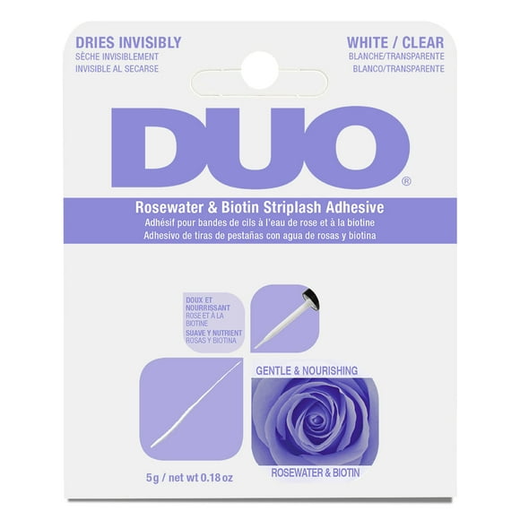 DUO Brush On Striplash Adhesive - Rosewater & Biotin (Clear)