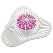 ODO OdoBan Urinal Screen with Non-Para Deodorizer Block, White & Cherry Scent - Pink