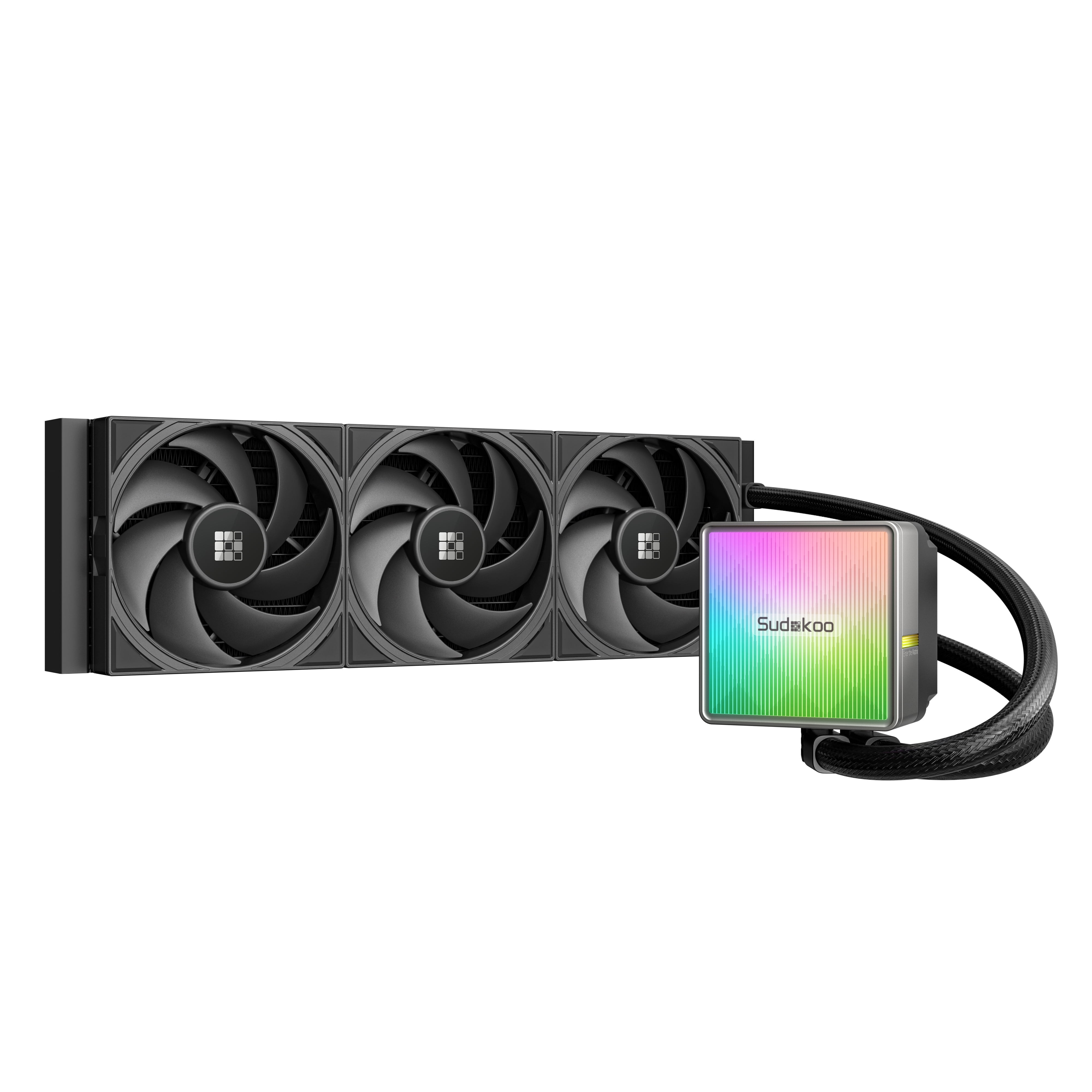 360 Liquid CPU Cooler: 360mm AIO CPU Cooler with PWM Pump & ARGB Pump Head - Water Cooling with FDB Fans for Intel LGA 1851/1700/1200/115X AMD AM5/AM4