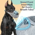 thumbnail image 3 of SUTENGDA Dog Muzzle for Large Medium Small Dogs  Mesh Muzzle for Dog to Prevent Biting Chewing Licking Eating  Soft Dog Muzzle with Front Opening Design for Drinking Panting (Black  L), 3 of 8