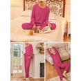 thumbnail image 6 of Avidlove 2 Pack Womens Pajama Sets Long Sleeve Tops with Long Pjs Bottom Sleepwear Soft Loungwear with Pockets S-XXL, 6 of 7