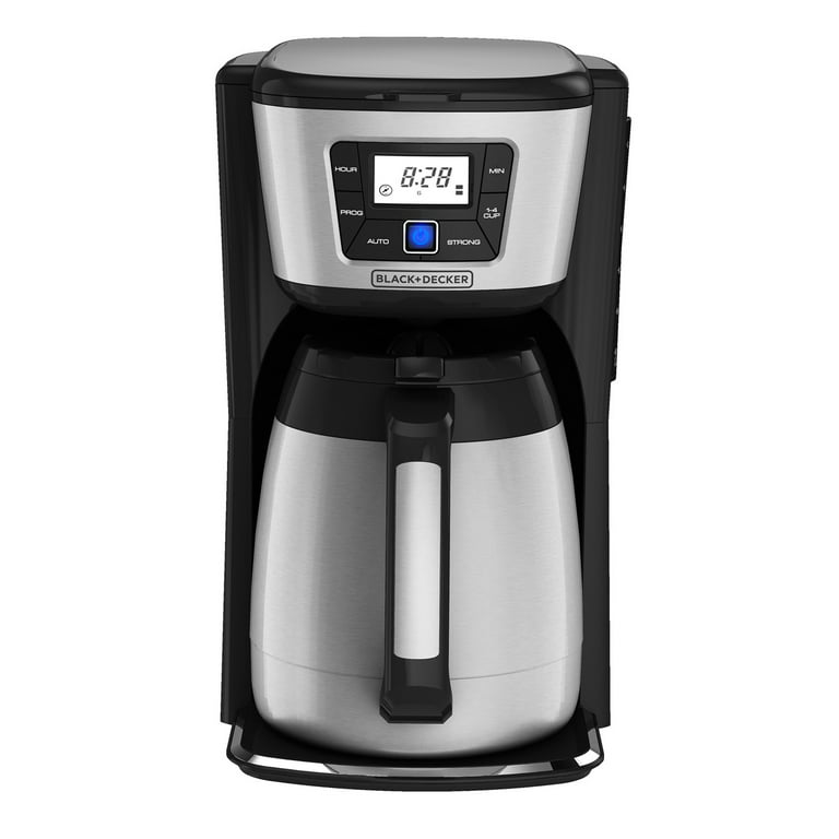 BLACK+DECKER 12-Cup Programmable Stainless Steel Drip Coffee Maker with  Thermal Carafe CM2035B - The Home Depot