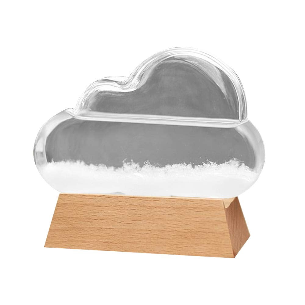 Zaoz Cloud Shape Storm Glass Crystal Weather Station Bottle Meteorological Forecaster Predictor Home Decoration Gift A418