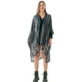 thumbnail image 2 of BohemyanRace Women's Coverups Burnt-out Velvet Cardigan Casual Outfit Long Cover Up Velvet Kimono (Gray), 2 of 5
