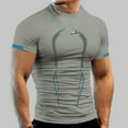 thumbnail image 2 of Tiweut T Shirt Men Sports Tight Short Sleeve Round Neck Fitness Quick Dry Boy Tops, 2 of 5