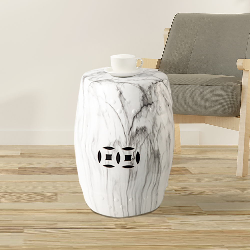 Lowestbest Multi-Use Ceramic Garden Stool/Round Side Table, Heavy Duty Patio Decorative Stool Lowestbest Multi-Use Ceramic Garden Stool/Round Side Table, Heavy Duty Patio Decorative Stool