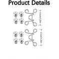 thumbnail image 2 of Happon 8 Sets Pant Waist Tightener Instant Jean Buttons for Loose Jeans Pants Clips for Waist Detachable Jean Buttons Pins No Sewing Waistband Tightener, 2 of 7