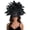 Black, variant on Feather-like mask for women, handmade carnival headdress, suitable for carnival and Halloween parties.