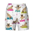 thumbnail image 4 of Lsque Mens Swim Trunks Yoga Dogs Poses Pattern - Bathing Suit Compression Liner - Beach Swim Shorts Swimwear - (S-3XL) - Stretch Quick Dry -Small, 4 of 9