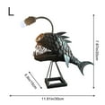 thumbnail image 2 of Lampe Angle Lampe Requin Faite à la Main Lampe Unique Lumière Poisson, 2 of 5