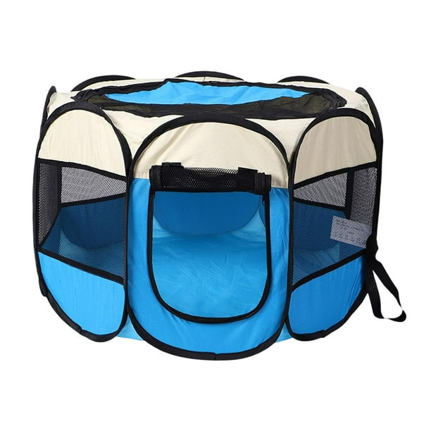 Corral portátil plegable para mascotas, de malla transpirable, jaula superior ligera con cremallera Zulema Parque infantil plegable