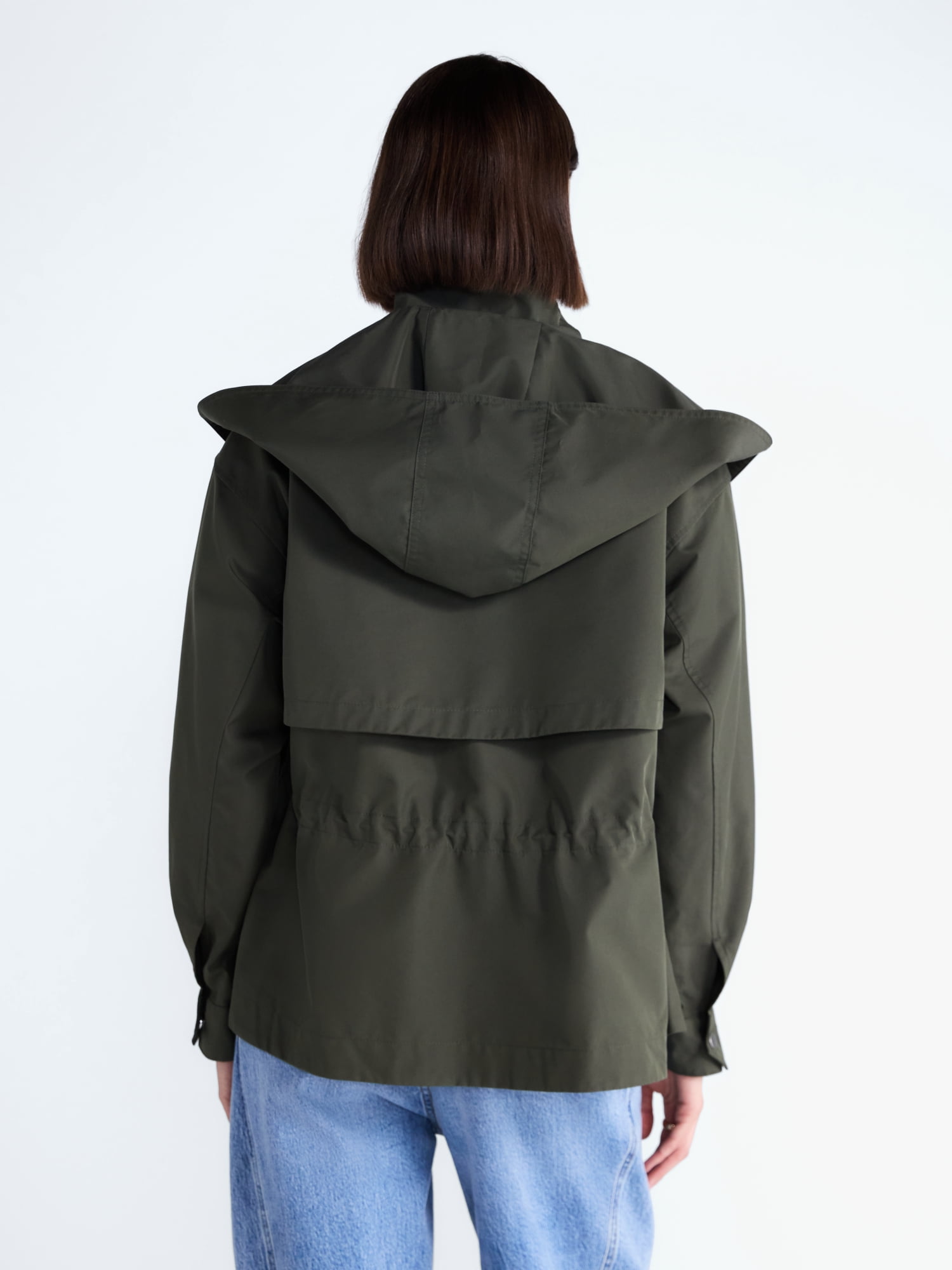 Free Assembly Women's and Women's Plus Cinched Utility Jacket with Hood, Sizes XS-4X