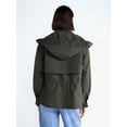 thumbnail image 4 of Free Assembly Women's and Women's Plus Cinched Utility Jacket with Hood, Sizes XS-4X, 4 of 8