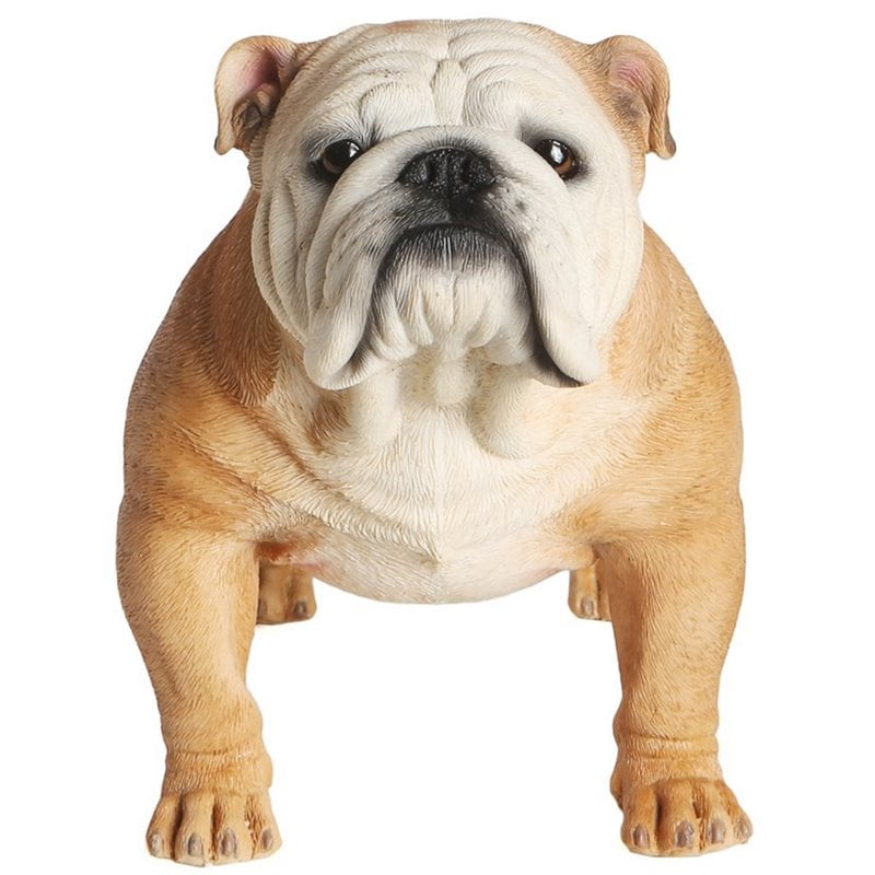 Petorama Handmade English Bulldog Resin Statue 14 in Caramel