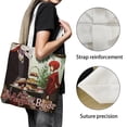 thumbnail image 3 of The Ancient Magus' Bride Bolso de tela con estampado de lienzo para mujer, bolsa de compras reutilizable y estética, con cremallera interior, regalo para mujer,40*40cm., 3 of 6