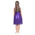 thumbnail image 3 of renvena Girls Toddler Kids Flower Chiffon Pleated Bridesmaid Wedding Pageant Party Dress Purple 14, 3 of 7