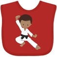 thumbnail image 3 of Inktastic African American Boy, Karate Boy, Kata, Black Belt Boys Baby Bib, 3 of 4