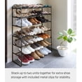 thumbnail image 3 of Yamazaki Home 3-Tier Expandable Shoe Rack, Black, Steel, Expandable, 3 of 5