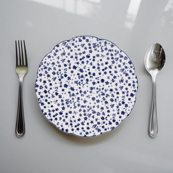Assiette à dîner tampographiée Mainstays 10,5" en forme de vague