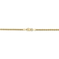 thumbnail image 4 of Leslie's Real 14kt Yellow Gold 2.25mm Solid Regular Rope Chain; 24 inch; Lobster Clasp; for Adults and Teens; for Women and Men, 4 of 5
