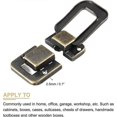 thumbnail image 4 of Toggle Catch Lock (40mm x 27mm) 5Pcs, Iron Hasp Latches - for Cabinets Boxes Suitcases, Bronze Tone, 4 of 5