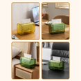 thumbnail image 3 of Soporte para caja de pañuelos de plástico: Soporte de resorte para escritorio, cubierta para pañuelos, soporte para servilletas faciales, 3 of 4