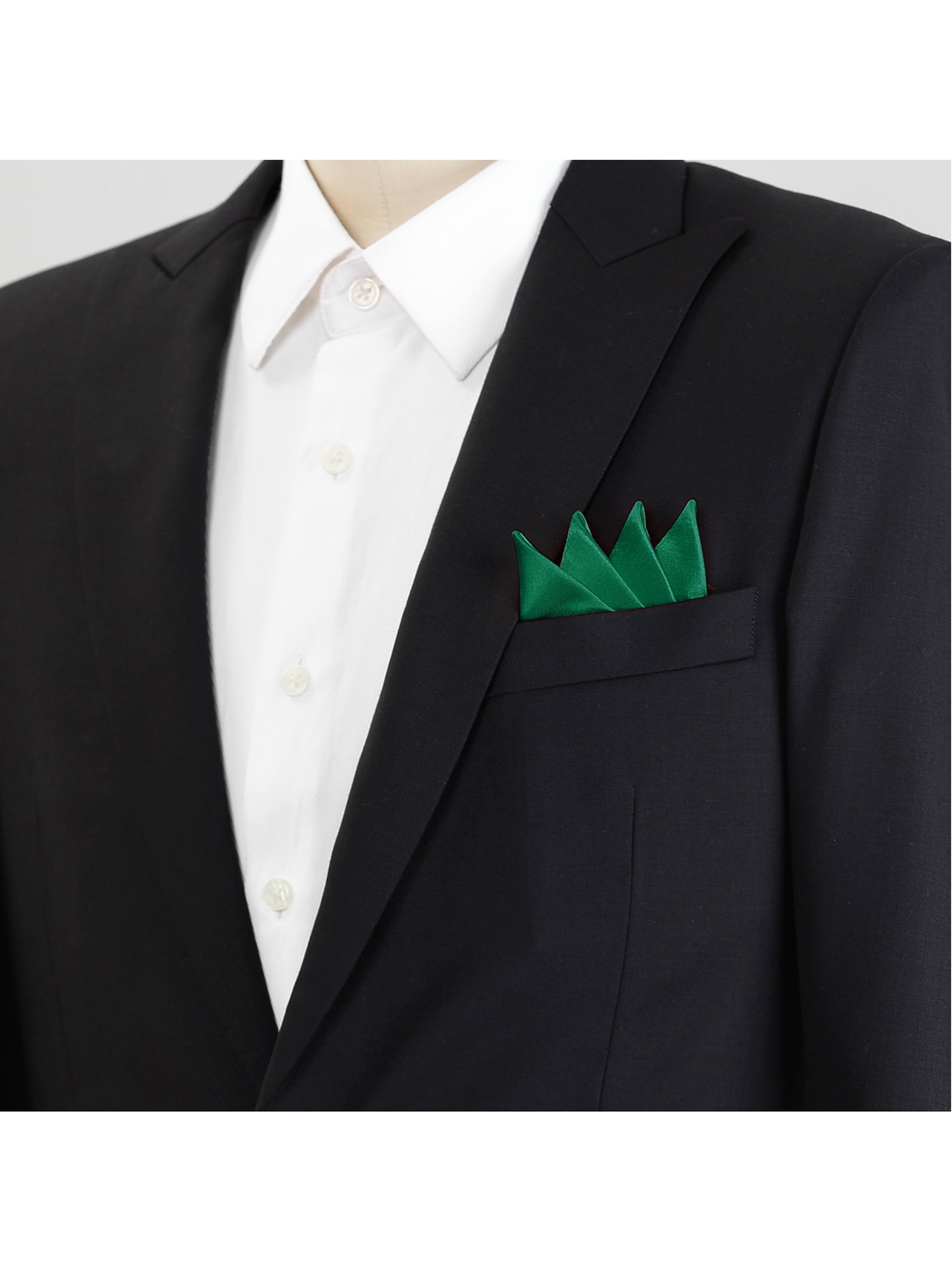 White Handkerchief Prefolded Pocket Squares For Men - Triangle Stitched ...