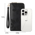 thumbnail image 2 of LOUEBICA Wallet Women Leather RFID Blocking Wristlet wallets Ladies Clutch with Floral Pattern for Phone and Card, 2 of 7