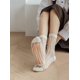 thumbnail image 5 of 5 uds calcetines transparentes Vintage, calcetines tobilleros de flores transparentes de verano, calcetines de seda de vidrio Jacquard elásticos de encaje de malla fina, 5 of 5