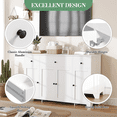 thumbnail image 2 of 55" Sideboard Buffet Cabinet with Storage, Minimalist Kitchen Storage Cabinet with Adjustable Shelf 3 Drawers & 4 Doors for Dining Living Room, 2 of 8