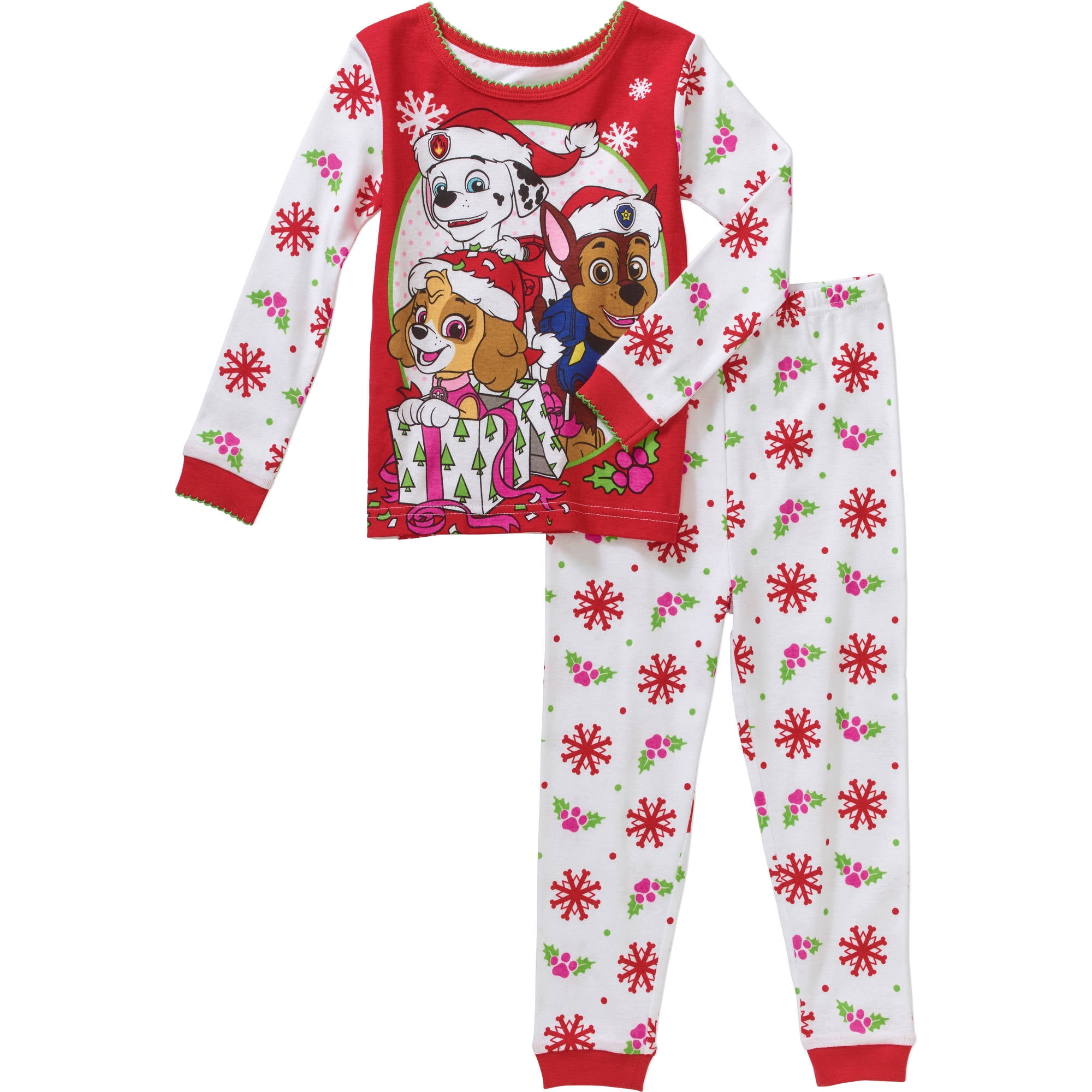 Paw Christmas Holiday Pajamas Sleepwear - Walmart.com
