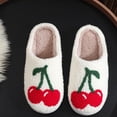 thumbnail image 3 of Lindos Zapatos Interior Casuales Pantuflas Mullidas Mujeres Antideslizantes Cereza para Clima, 3 of 9
