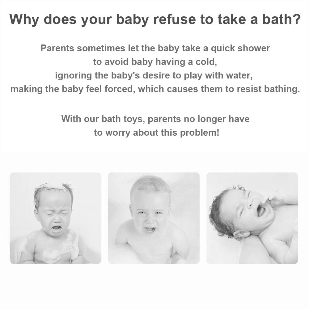 HYPERLIVING Baby Bath Toys, Space Rocket Shape Bathtub Toys for Toddlers, Spray Water Toys w/ Rotating Fountain, Bathroom Shower Toys for Infants Aged 18 Months 2 3 4 5 Years Old Kids Girls Boys