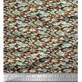 thumbnail image 1 of Soimoi Moss Georgette Fabric Two Tone With White Camouflage Print Fabric by the Yard 42 Inch Wide, 1 of 1