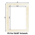 thumbnail image 2 of Earthen Off White Picture Frame Mat for 16x20 Frames - Fits 13x18 Photos - 1 Mat, 2 of 7