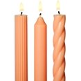thumbnail image 2 of ILLUME Beautifully Done Unscented Assorted Candle Tapers 3-Pack, Coral Pink, 2 of 3