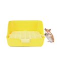 thumbnail image 5 of Small Animal Rabbit Litter Box Toilet Tray, Bedding Cage Cleaning Tool Yellow 11x11x8in, 5 of 8