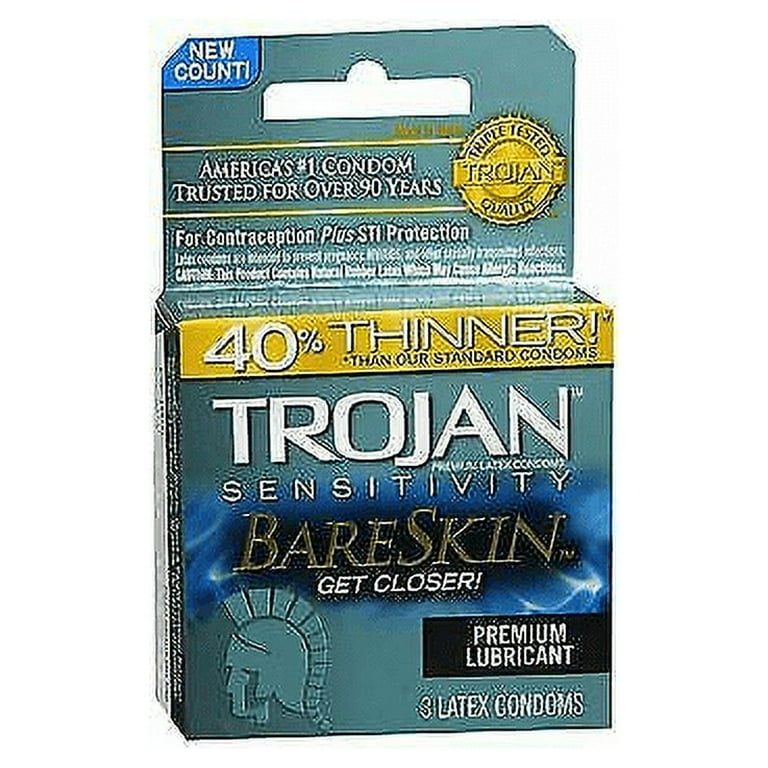 Trojan Sensitivity BareSkin Lubricated Premium Latex Condoms