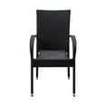 thumbnail image 4 of Balkene Home Morgan Outdoor Wicker Chair - Set of 4 - Black, 4 of 11