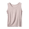 thumbnail image 3 of Ihhxva Women's Sleeveless Tank Top Polka Dot Moisture-Wicking Fit Summer Casual Loose Flowy Blouse Breathable Cotton Racerback Athletic Yoga XL-5XL, 3 of 9