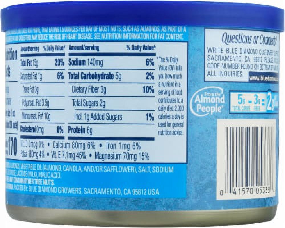 2X-Blue Diamond Bold Salt 'n Vinegar Almonds - 6 oz