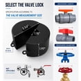 thumbnail image 2 of KuKeDi Outdoor Faucet Lock with Key, Water Spigot Lock Cover with Padlock, Metal Hose Bib Lock for Outdoor Valve Protection, Black, 2 of 7