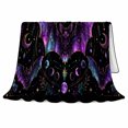 thumbnail image 2 of Mystic Bat decorative theme Stars, Mystical Celestial Art Scene, Warm Flannel Blanket for Living Room and Bedroom, Celestial Art Lovers Housewarming Gift, Fantasy Home Decor, 2 of 9