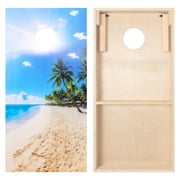 Professional Cornhole Board Set 4x2 Regulation Size Cornhole Set with No Bounce & 8 Bean Bags Corn Hole Boards Bean Toss Game for Adults Outdoor Lawn Outside Backyard Games