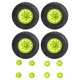 thumbnail image 1 of 4pcs 1/10 RC Short Course Truck Tires Plastic Rubber 113mm Diameter RC Accessories for ARRMA Green, 1 of 1