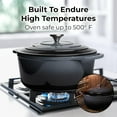 thumbnail image 2 of 6 Quart Enameled Cast Iron Dutch Oven Pot with Lid – Premium Durability & Oven Safe up to 500°F – Heavy Duty Cookware Perfect for Bread Baking, Stews, Braising & Roasting – Gray, 2 of 5
