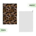 thumbnail image 2 of Kdxio Leopard Print Pattern Golf Towel (24" X 16") with Carabiner Clip - The Convenient Golf Cleaning Towel, 2 of 8