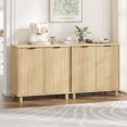 thumbnail image 6 of Swedhaus Fluted Sideboard Cabinet with Storage,Wooden Buffet Cabinet with Doors & Adjustable Shelves for Dining Room,Farmhouse Cupboard for Home Indoor, 6 of 7