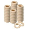 thumbnail image 1 of Paquete de 100 anillos de madera natural de 25mm (1"), círculos de madera sin terminar de 6mm, 1 of 7